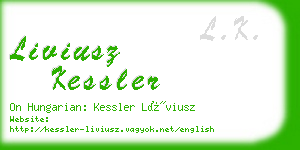 liviusz kessler business card